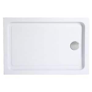 Cadita dus Cooke & Lewis Lagan, ABS si acril, dreptunghiulara, 100 x 80 x 15 cm, alb