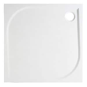 Cadita dus GoodHome Limski, patrata, rasina, 90 x 90 x 2.8 cm, alb