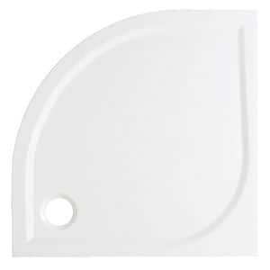 Cadita dus GoodHome Limski, semirotunda, rasina, 90 x 90 x 2.8 cm, alb