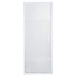 Usa dus pivotanta Cooke & Lewis Onega, aluminiu, 90 x 190 cm, sticla securizata 5mm, profil alb