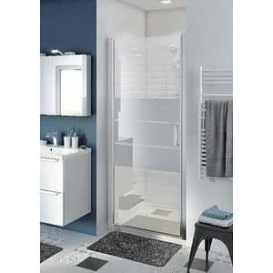 Usa pentru dus, pivotanta, aluminiu si sticla, 90 x 195 cm, cromat  Good Home Beloya