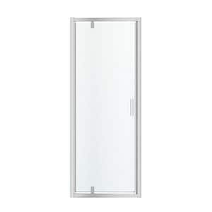 Usa dus pivotanta GoodHome Beloya, aluminiu, 80 x 195 cm, sticla securizata 8mm, profil crom