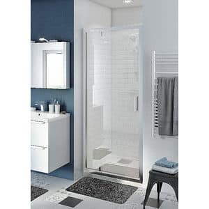 Usa pentru dus, aluminiu si sticla, semipivotanta, cromat, 90 x 195 cm  Good Home Beloya