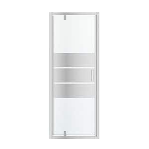 Usa dus pivotanta GoodHome Beloya, aluminiu, sticla oglinda, 80 x 195 cm, crom