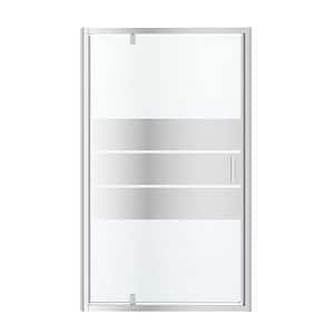 Usa dus pivotanta GoodHome Beloya, aluminiu, sticla oglinda, 120 x 195 cm, crom