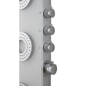Panel dus COOKE & LEWIS Kella, termostat, hidromasaj, 3 functii, alb