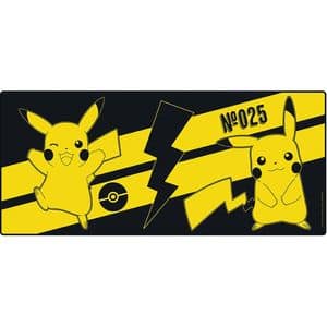 Mouse Pad Gaming ABYSSE CORP Pokemon Pikachu x2, 90 x 40 cm, negru-galben