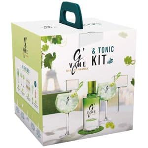Pachet Gin G-Vine & Tonic Kit bax 0.7L x 4 sticle + 4 pahare