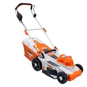 Masina de tuns iarba pe acumulator RURIS RXI3744E, Electrica, latime taiere 37 cm, cos 35L, fara acumulator, portocaliu