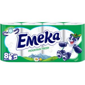 Hartie igienica EMEKA Mountain Fresh, 3 straturi, 8 role