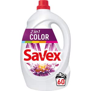 Detergent lichid SAVEX 2in1 Color, 3.3l, 60 spalari