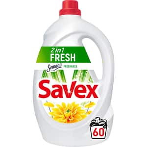 Detergent lichid SAVEX 2in1 Fresh, 3.3l, 60 spalari