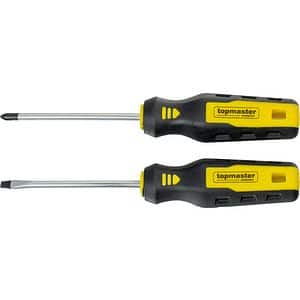 Set surubelnite TOPMASTER Smart, PH2-SL5, 100 mm, 2 piese, otel Cr-V, negru-galben