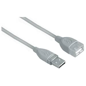 Cablu extensie USB 2.0 HAMA 39723, 0.5m, gri