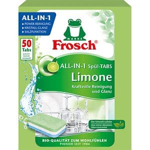 Detergent pentru masina de spalat vase FROSCH All-in-One, Lime, 50 tablete