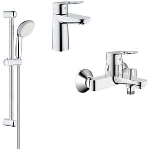 Set baie 3 in 1 GROHE Start Loop, baterie lavoar, baterie cada/dus, set de dus, racord 1/2", crom