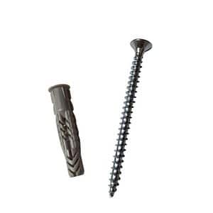 Diblu universal cu guler si surub, 10 x 50 mm, nylon