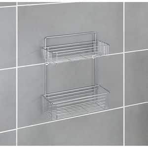 Etajera baie WENKO Avesta, 2 polite, crom