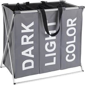 Cos rufe WENKO Trio, poliester/aluminiu, 129 l, gri