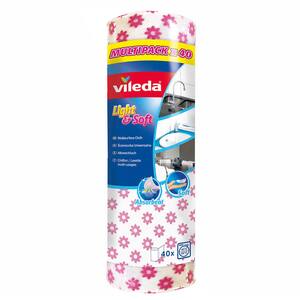 Laveta  perforata in rola VILEDA 46706, 40 bucati, alb