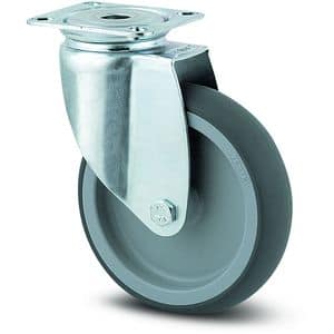 Roata pivotanta TENTE, poliuretan, 75 mm, 60 kg, gri