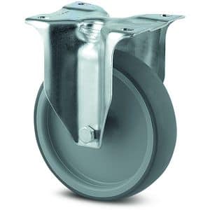 Roata fixa TENTE, cauciuc, 100 mm, 80 kg, gri