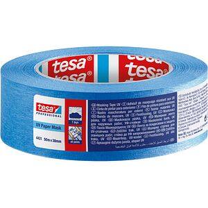 Banda de mascare TESA 4431, rezistenta UV 1 saptamana, 50 m x 30 mm, albastru