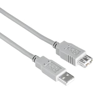 Cablu de extensie USB A HAMA 200906, 3m, gri
