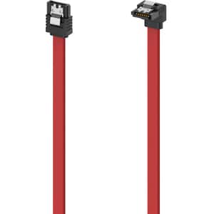 Cablu de date intern SATA III HAMA 200740, 90 grade, 0.6m, rosu