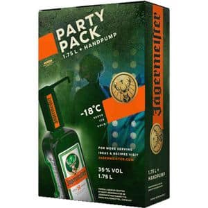 Set Lichior Jagermister Party, 1.75L + 2 shots + pompa sticla