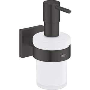 Dispenser sapun lichid GROHE Start Cube 410982430, 160 ml, metal/sticla, negru