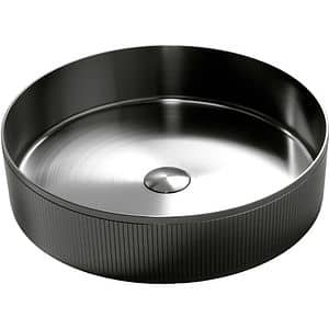 Lavoar pe blat SANDONNA HD400, inox, 40 cm, negru