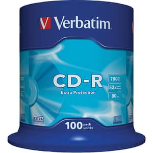 CD-R VERBATIM 43411, 52x, 700MB, 100buc
