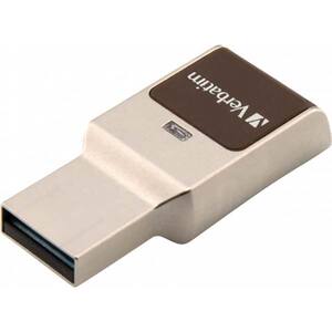 Memorie USB VERBATIM Fingerprint Secure, 64GB, USB 3.0, maro