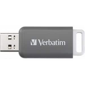 Memorie USB VERBATIM DataBar Drive, 128GB, USB 2.0, gri