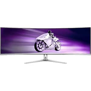 Monitor Gaming curbat QD OLED PHILIPS Evnia 49M2C8900/00, 48.9", DQHD, 240Hz, AMD FreeSync Premium Pro, HDR400, Boxe, alb