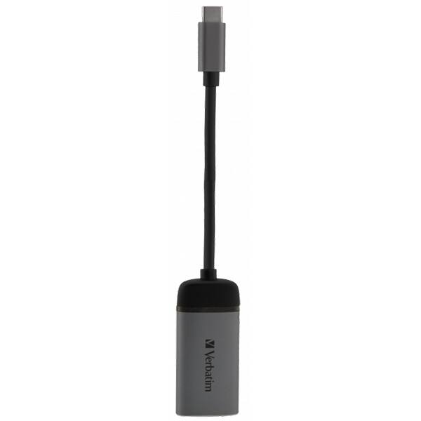 Adaptor USB-C - HDMI 4K VERBATIM 49143, 10cm, gri-negru