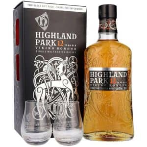 Set Whisky Highland Park 12YO, 0.7L + 2 pahare