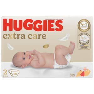 Scutece HUGGIES Extra Care Mega nr 2, 3-6 kg, 82 buc