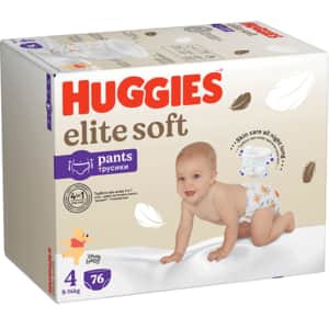 Scutece chilotel HUGGIES Elite Soft Pants nr 4, Unisex, 9-14 kg, 76 buc