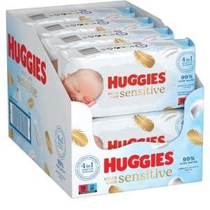Servetele umede HUGGIES Pure Extra Care Sensitive, 8 pachete, 448 buc