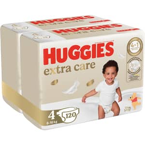 Scutece HUGGIES Extra Care Mega nr 4, Unisex, 8-16 kg, 120 buc
