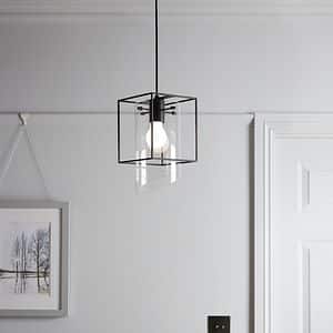 Lustra tip pendul, Negru, 42 W, 1 x E27  GoodHome Daluiz