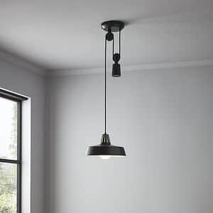 Lustra tip pendul, Negru, 60 W, 1 x E27  GoodHome Yarra