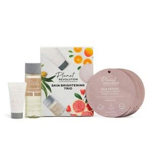 Set machiaj MAKEUP REVOLUTION Skin Brightening Trio: Demachiant + Masca de fata + Gel hidratant