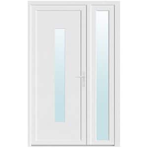 Usa exterior, cu geam, stanga, PVC, 120 x 205 cm, alb