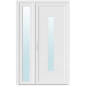 Usa exterior, cu geam, dreapta, PVC, 120 x 205 cm, alb