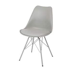 Scaun bucatarie GoodHome Marula, otel, 48 x 84 cm, gri deschis
