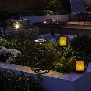 Lampa solara BLOOMA, LED, 0.03W, metal, negru