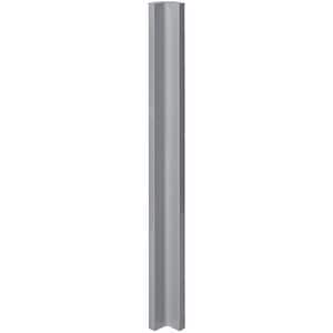 Profil colt triunghi GOODHOME Alisma, MDF, 89.5 x 2.05 cm, gri deschis lucios